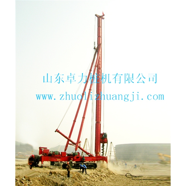 舟山島JZL120履帶式長螺旋打樁機施工現(xiàn)場